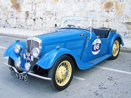 A British-made Alvis classic car.