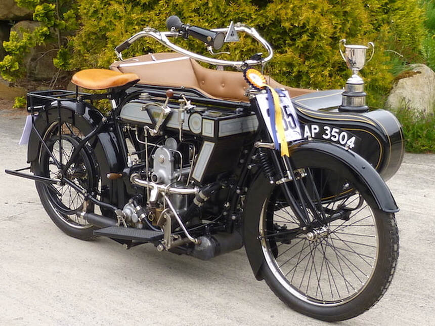 A 1914 Humber motorcycle for which we have been commissioned to reverse engineer a selector gear