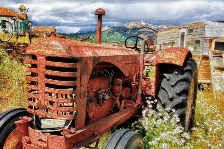 Kenward engineers replacement components for vintage agricultural vehicles and tractors like this one.