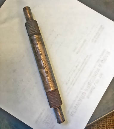 A lawnmower shaft repaired by the engineers at Kenward Precision Engineering, Huddersfield
